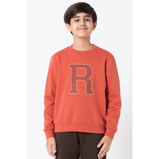 Red Tape Kids Unisex Brick Printed Sweatshirt