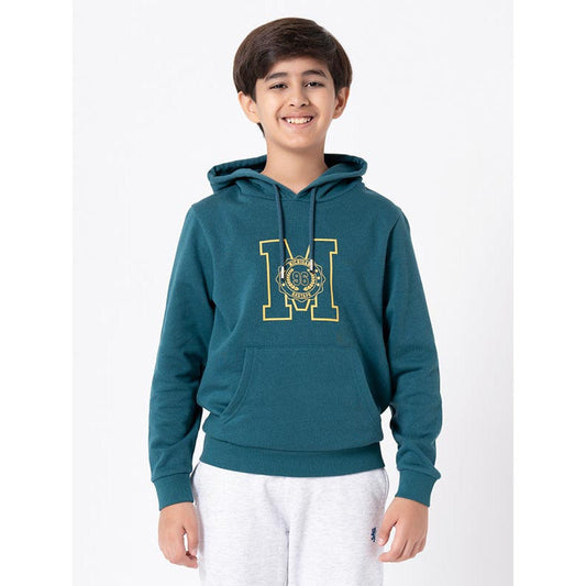 Red Tape Kids Unisex Turquoise Graphic Print Hoodie