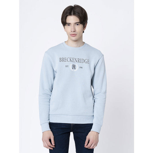 Red Tape Light Blue Graphic Print Sweatshirt for Men | Full Sleeve Round Neck