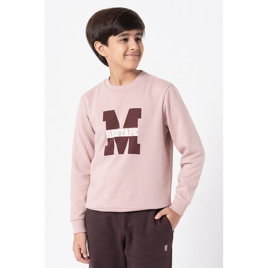Red Tape Kids Unisex Dusky Pink Graphic Print Sweatshirt