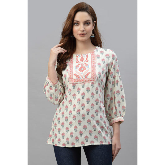 MODE by RedTape Women's Red Printed Tunic