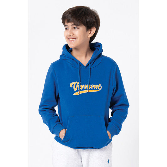 Red Tape Kids Unisex Electric Blue Printed Hoodie