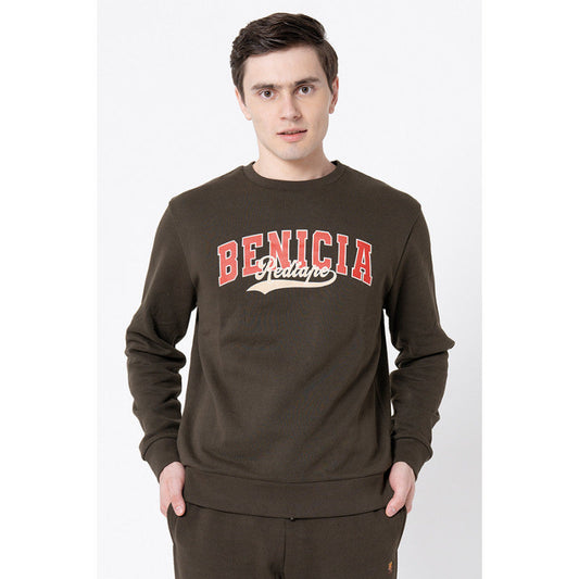 Red Tape Men's Dark Olive Graphic Print Sweatshirt