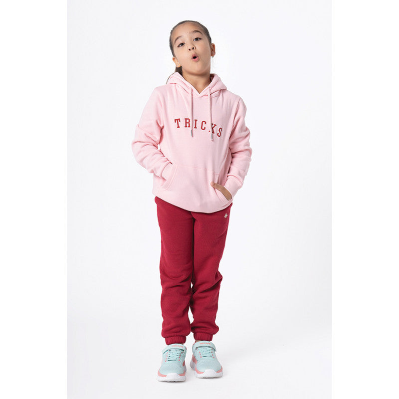 Red Tape Kids Unisex Light Pink Printed Hoodie