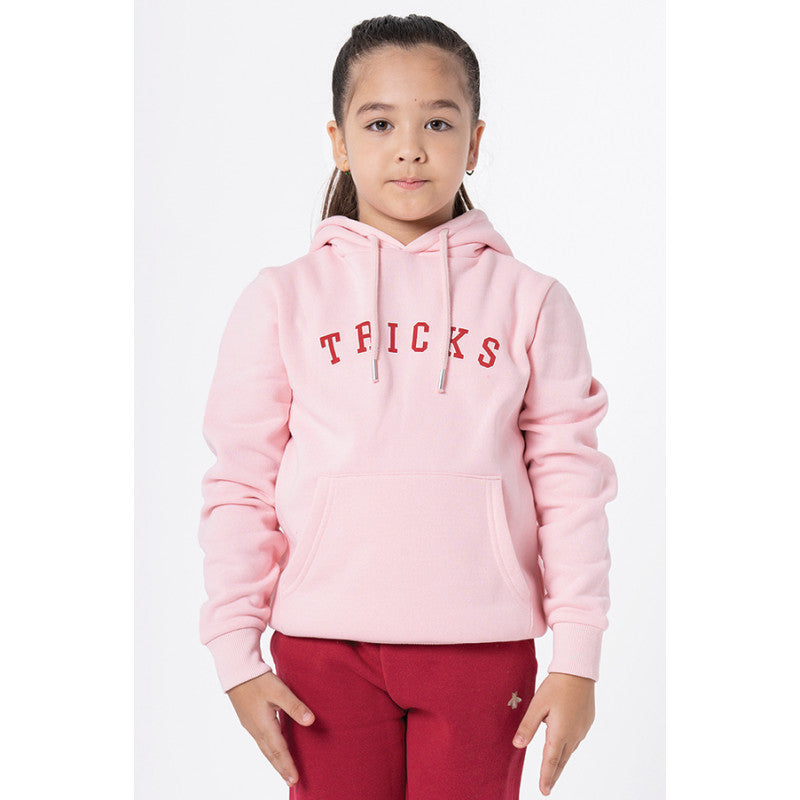Red Tape Kids Unisex Light Pink Printed Hoodie