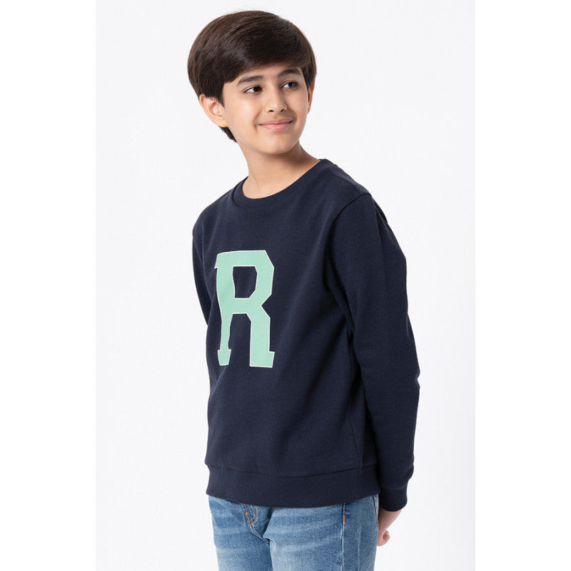 Red Tape Kids Unisex Navy Printed Sweatshirt