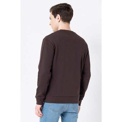 Red Tape Men's Brown Graphic Print Sweatshirt