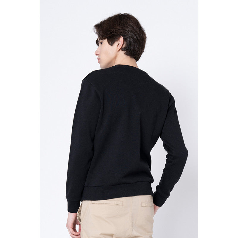 Red Tape Men's Black Printed Sweatshirt