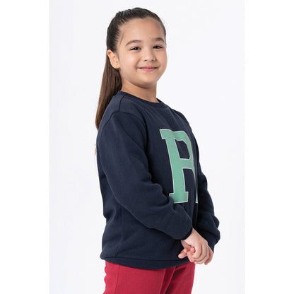 Red Tape Kids Unisex Navy Printed Sweatshirt