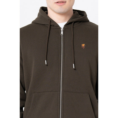 Red Tape Men's Dark Olive Solid Hoodie