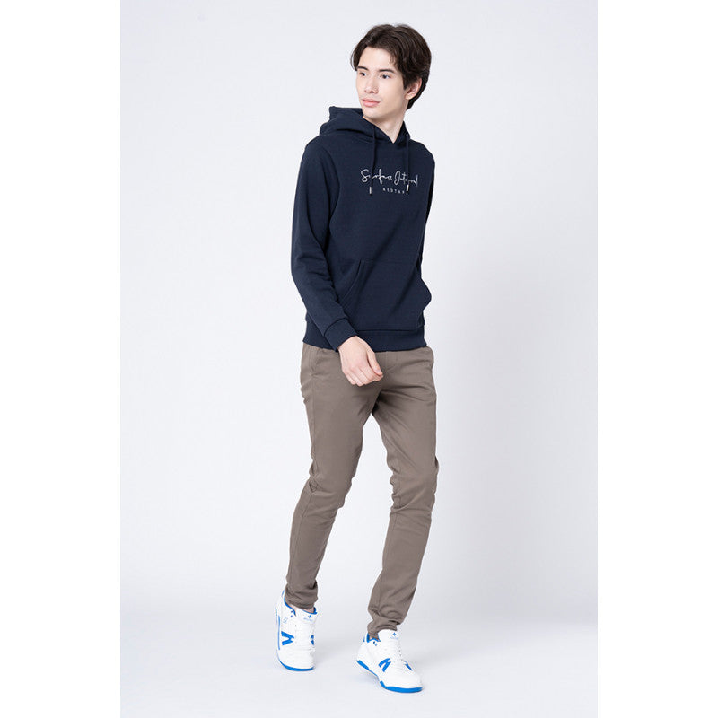 Red Tape Men's Navy Printed Hoodie