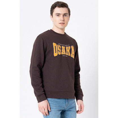 Red Tape Men's Brown Graphic Print Sweatshirt