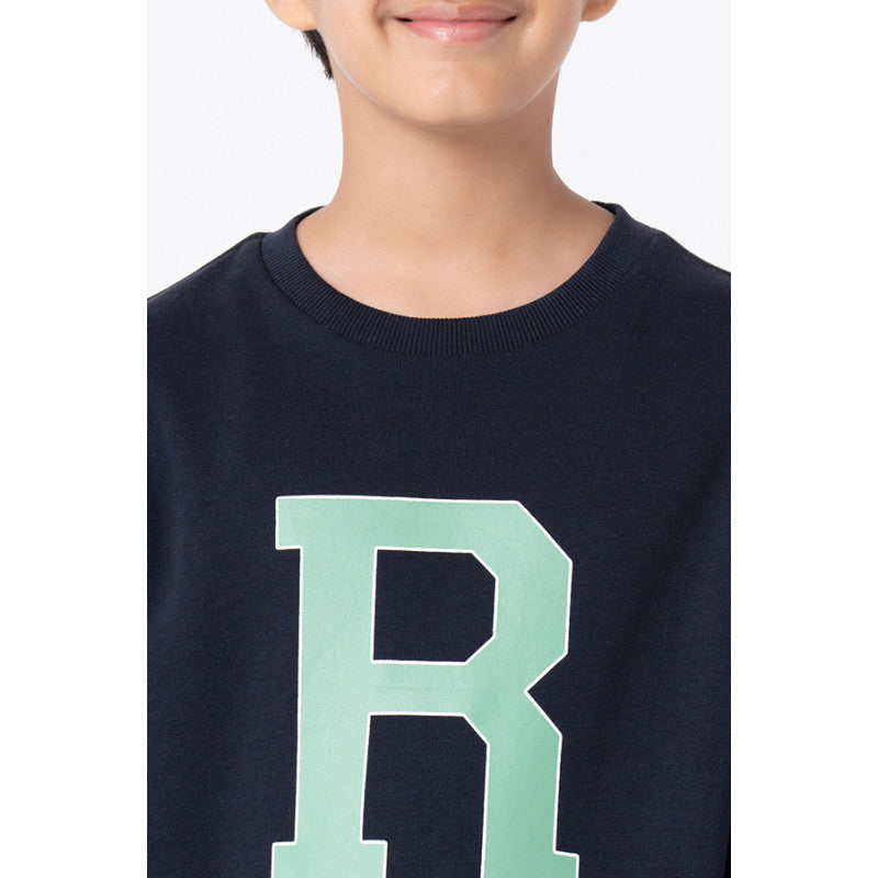 Red Tape Kids Unisex Navy Printed Sweatshirt