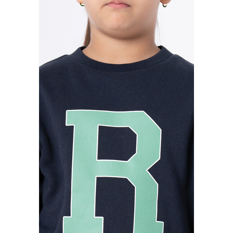 Red Tape Kids Unisex Navy Printed Sweatshirt