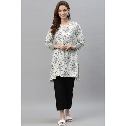 MODE by RedTape Women's Navy Printed Tunic