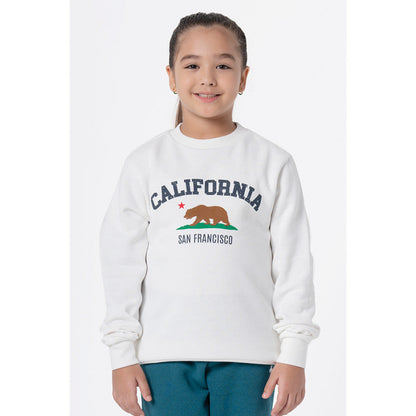 RedTape Kids Unisex Off White Graphic Print Sweatshirt