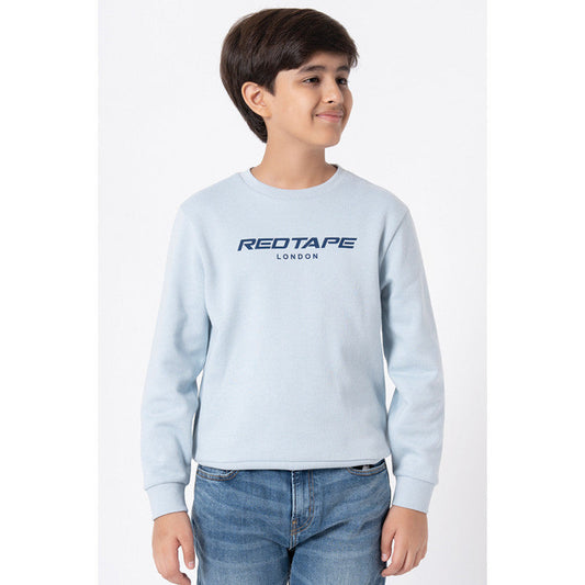 RedTape Kids Unisex Light Blue Printed Sweatshirt
