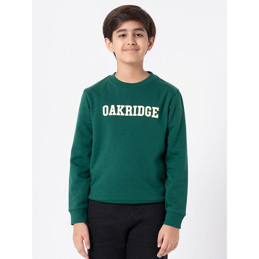 RedTape Kids Unisex Green Printed Sweatshirt