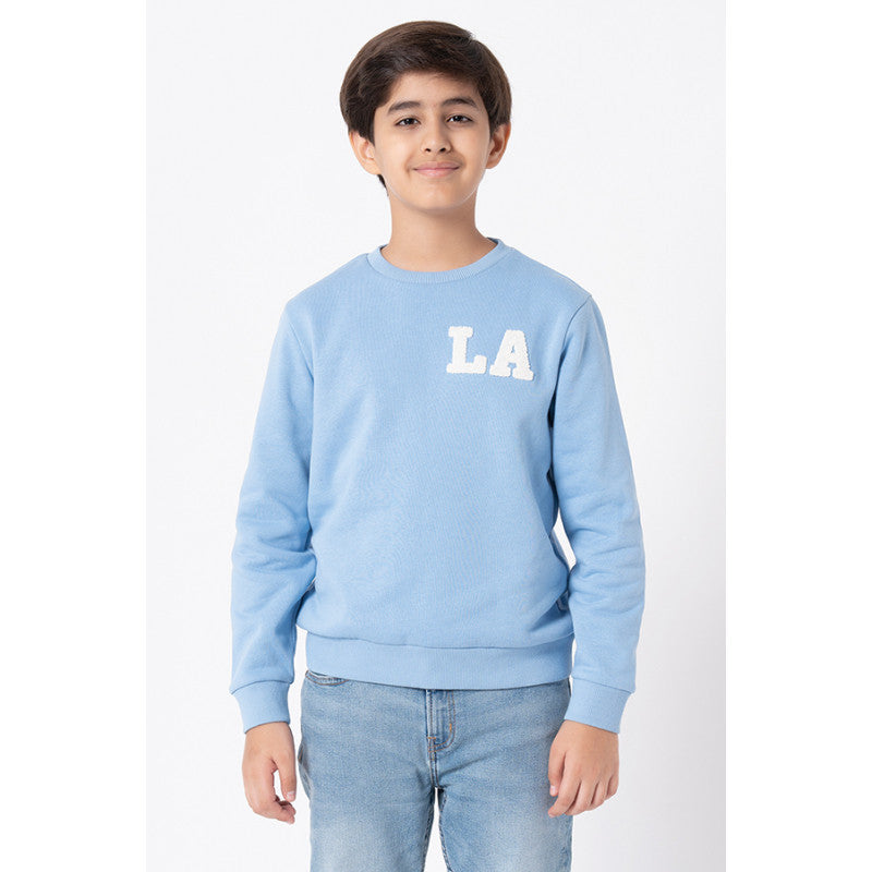 Red Tape Kids Unisex Slate Blue Embroidered Sweatshirt