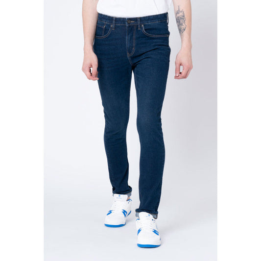 RedTape Mens Tinted Dark Blue Solid Skinny Jeans
