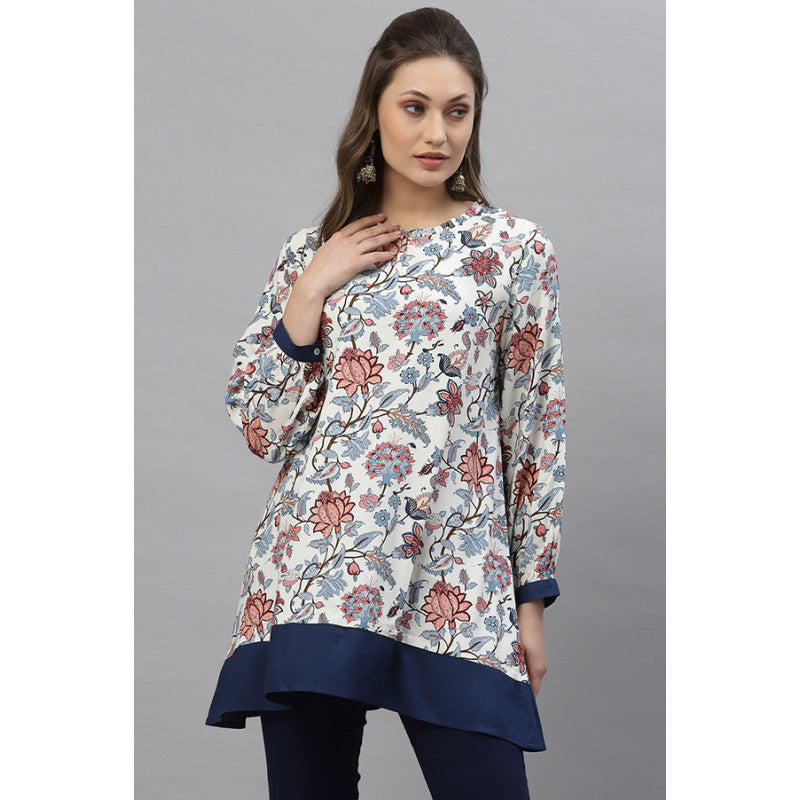 MODE by RedTape Women's Red Floral Print Tunic