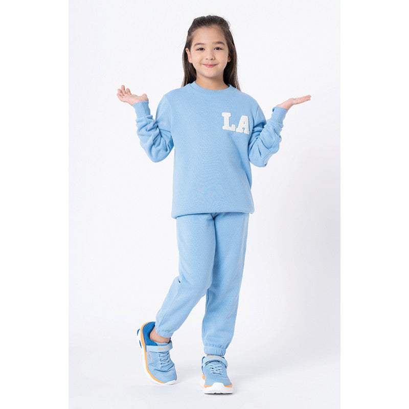 Red Tape Kids Unisex Slate Blue Embroidered Sweatshirt