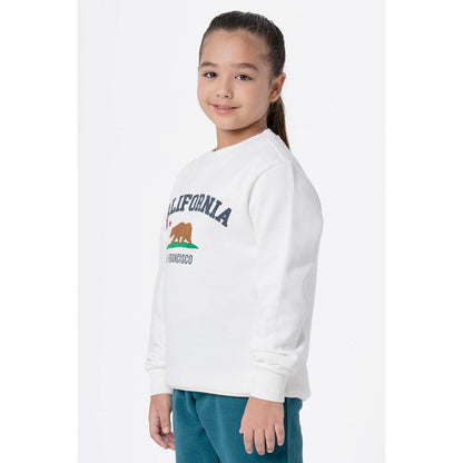 RedTape Kids Unisex Off White Graphic Print Sweatshirt