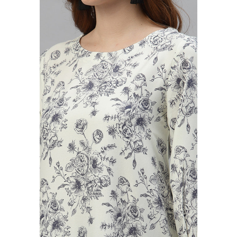 MODE by RedTape Women's Navy Printed Tunic