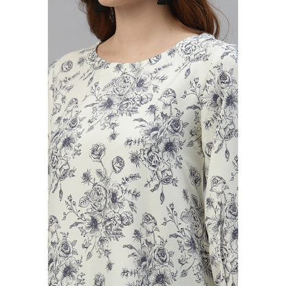 MODE by RedTape Women's Navy Printed Tunic