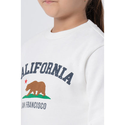 RedTape Kids Unisex Off White Graphic Print Sweatshirt