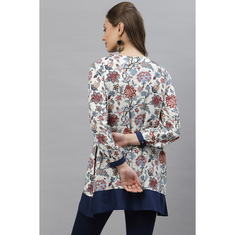 MODE by RedTape Women's Red Floral Print Tunic