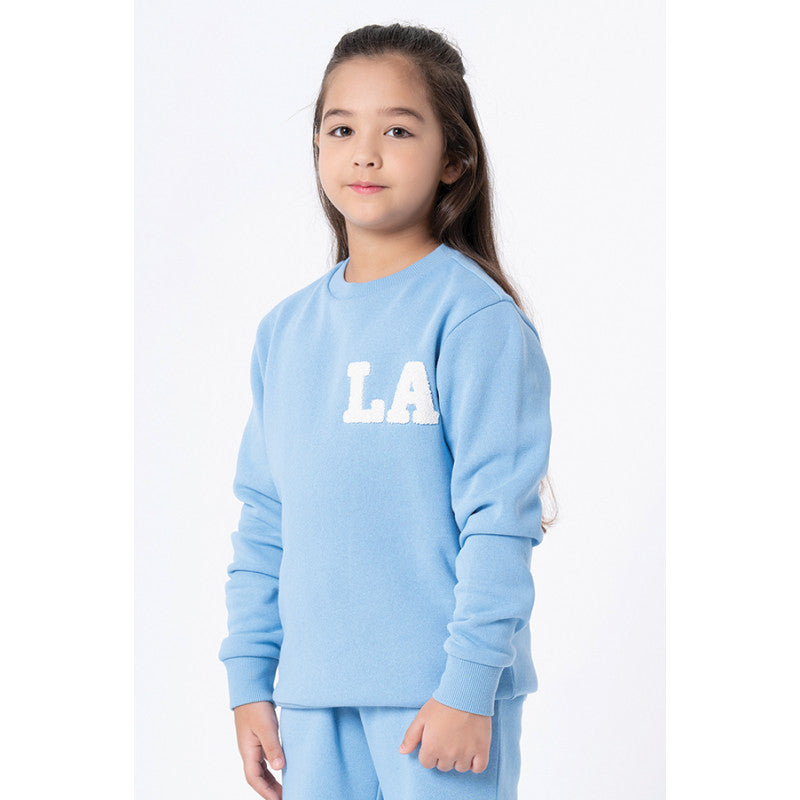 Red Tape Kids Unisex Slate Blue Embroidered Sweatshirt