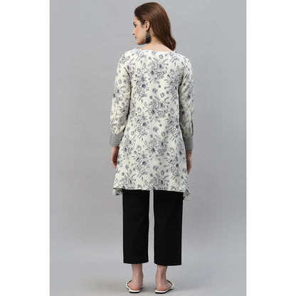 MODE by RedTape Women's Navy Printed Tunic