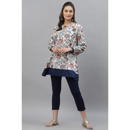 MODE by RedTape Women's Red Floral Print Tunic
