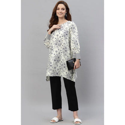 MODE by RedTape Women's Navy Printed Tunic
