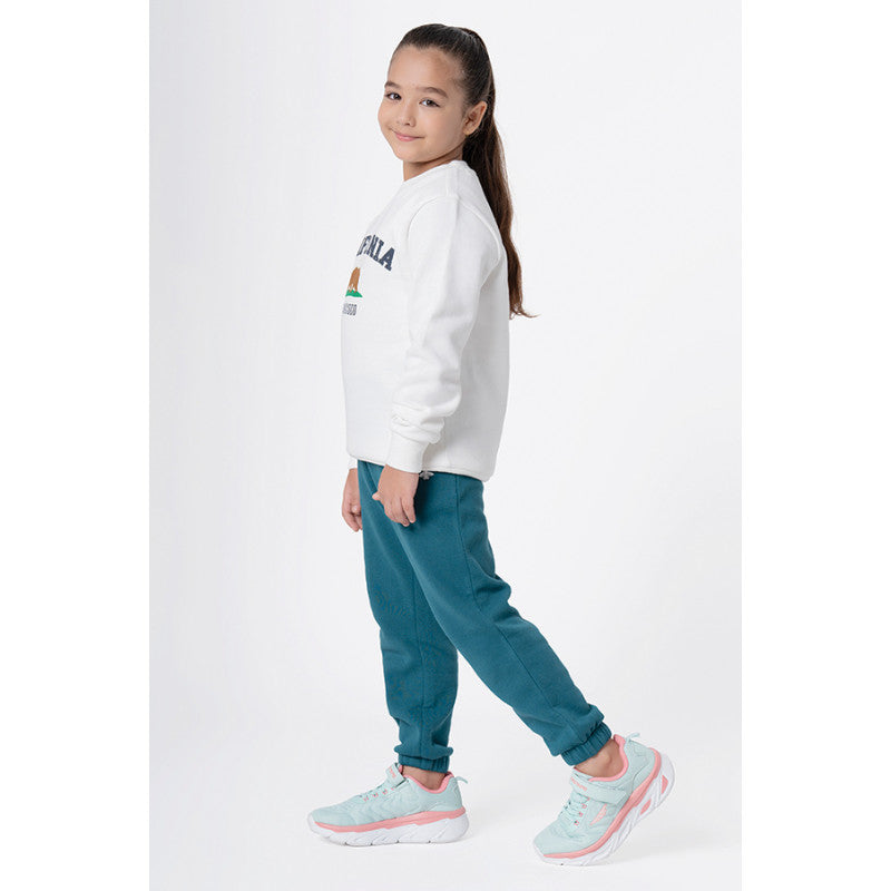 RedTape Kids Unisex Off White Graphic Print Sweatshirt