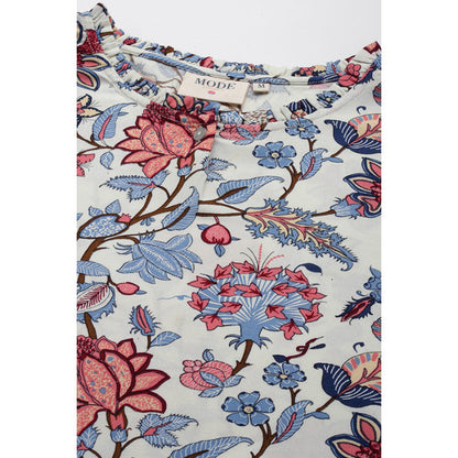 MODE by RedTape Women's Red Floral Print Tunic