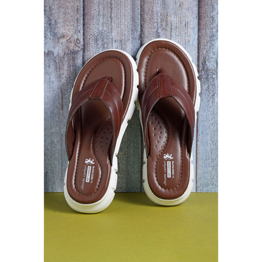 RedTape Men's Brown Thong Sandal