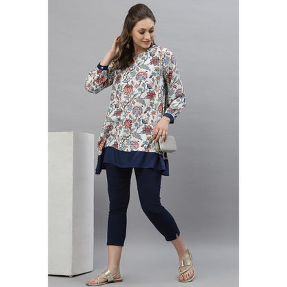 MODE by RedTape Women's Red Floral Print Tunic